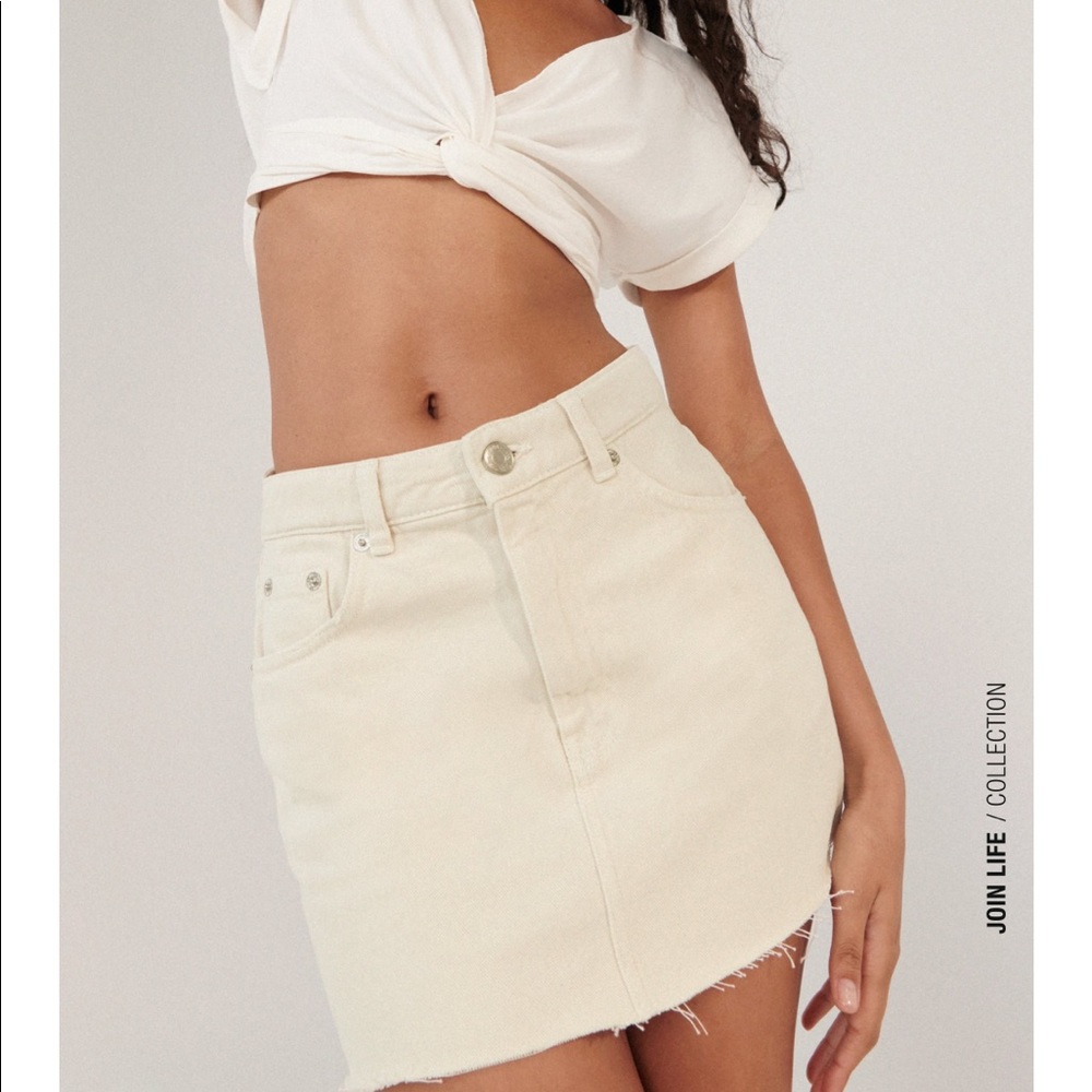 New Zara denim mini skirt xs